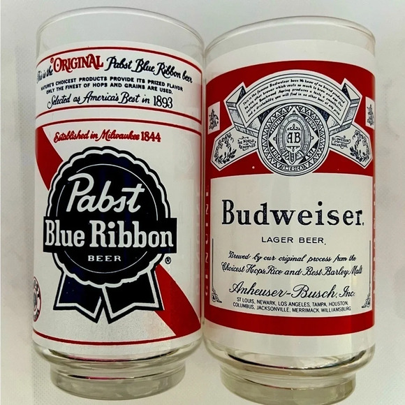 SET: VINTAGE | 2- Classic American beer glasses - Picture 1 of 16